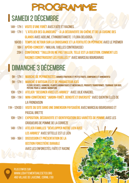 Programme L'arbre en fête - Cornil - Atelier des Glandeurs - Flora deliciosa